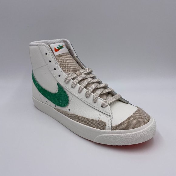 Nike Blazer Mid ' 77  White / Green Womens Shoes - Picture 7 of 8